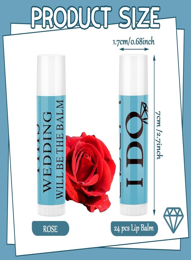 Suttmin 24 Pcs Bachelorette Lip Balm I Do Crew Wedding Party Gifts Bachelorette Lip Balm Gift Wedding Favors for Party Guest Supplies(Black with Blue) - Image 2